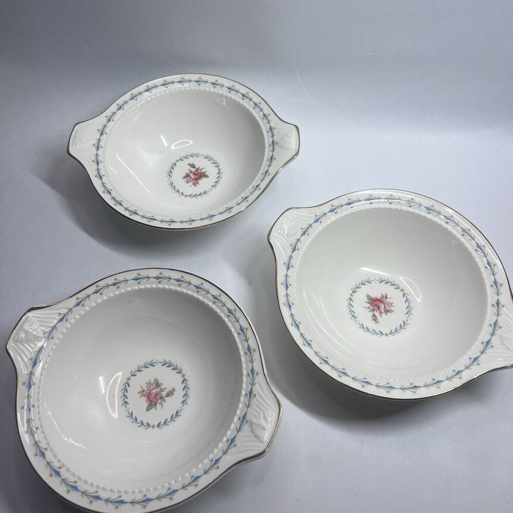 Set of 3 Vintage Harmony House Mount Vernon Lugged Soup Cereal Bowls 6" Hall